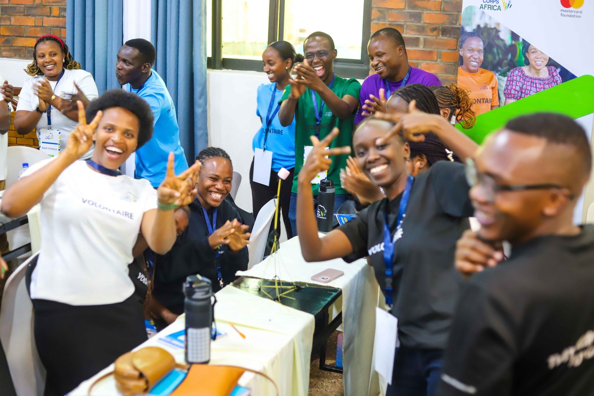 CorpsAfricaRda's tweet photo. This week in Pre-Service Training, our trainees took on the Marshmallow Challenge, building creativity, adaptability, and teamwork, the very skills that will guide them in serving and empowering their communities as CorpsAfrica Volunteers. https://t.co/ztcYaKOiLv