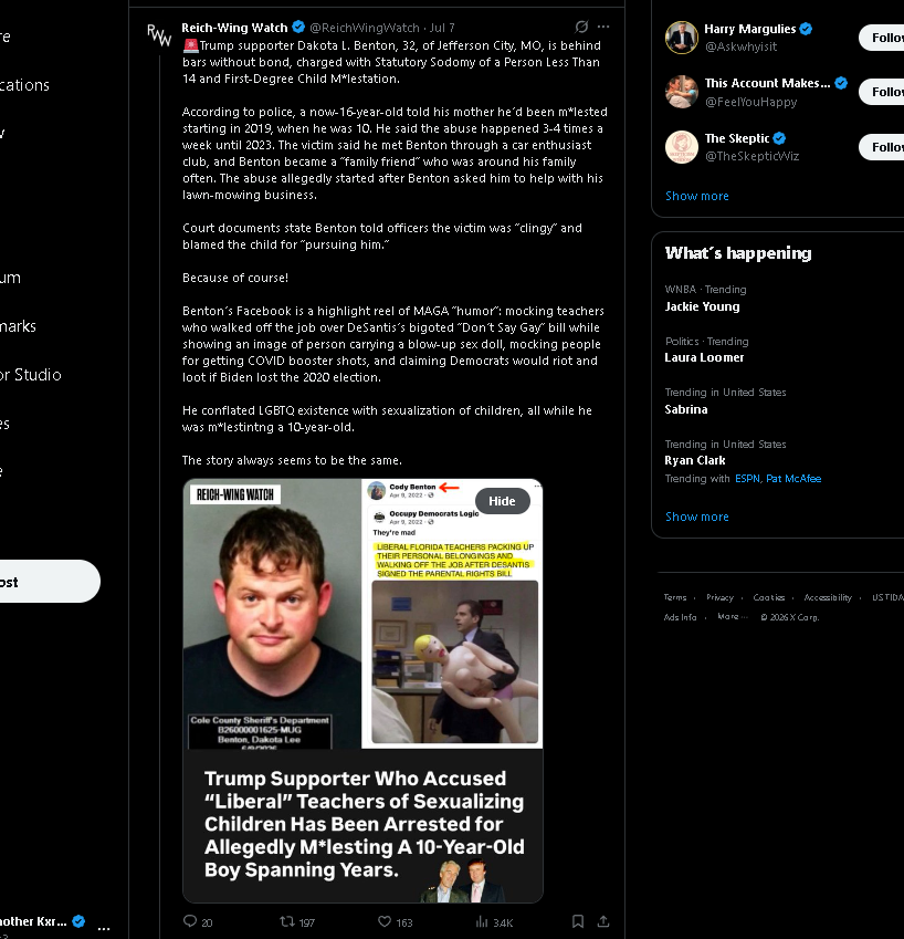 n3mesis_exe's tweet photo. @gerryhofland @daviddunn177 You know what's not speculation? Y'all should stay away from children. https://t.co/1okdPy0yu5