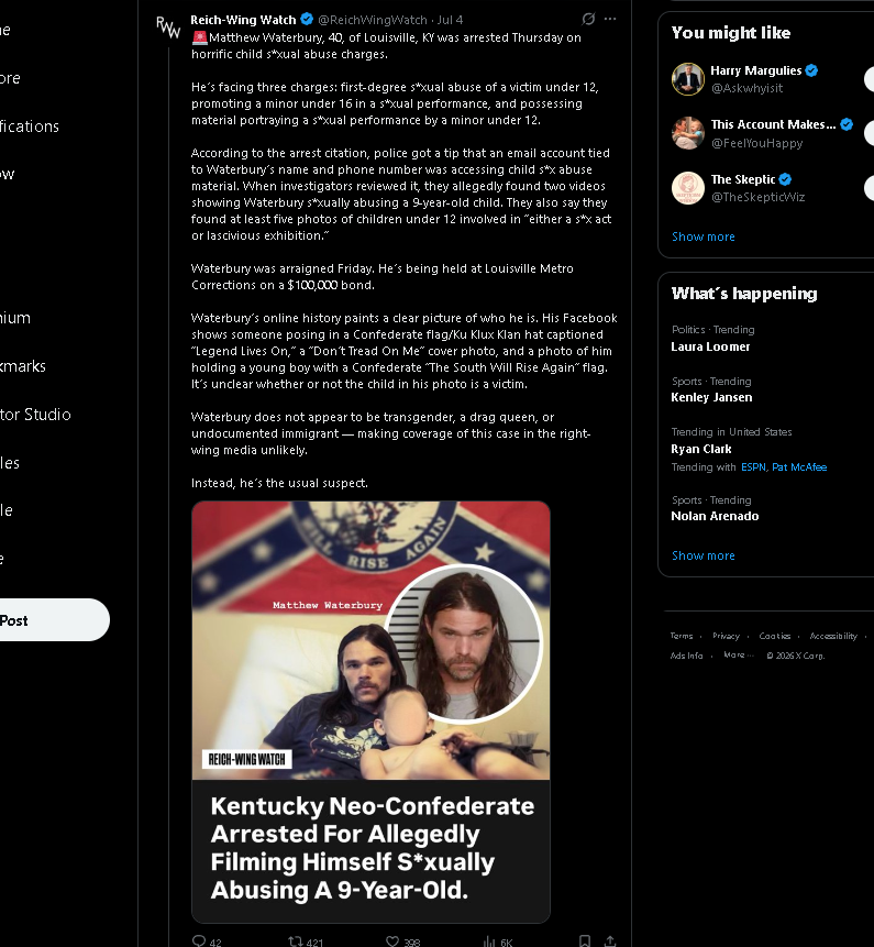 n3mesis_exe's tweet photo. @gerryhofland @daviddunn177 You know what's not speculation? Y'all should stay away from children. https://t.co/1okdPy0yu5