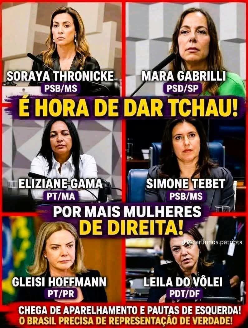 fatimapecanha83's tweet photo. AS PIORES SENADORAS DA FACE DA TERRA https://t.co/FPBMddZko8