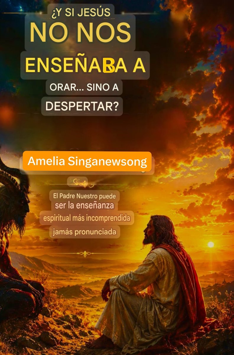 suaVe_teRNuRa's tweet photo. " ¿Y SI JESÚS NO NOS ENSEÑABA A ORAR, SINO A DESPERTAR?

El Padre Nuestro es quizás la enseñanza espiritual más incomprendida de la historia.

La imagen de Jesús enfrentándose al diablo siempre nos ha fascinado.

Nos imaginamos oscuridad, el mal acechando fuera de nosotros, esperando para tentarnos.

Pero ¿y si esa historia nunca trató sobre un ser externo?

¿Y si se tratara del momento que todo ser humano tarde o temprano enfrenta: el encuentro con su propia sombra?

Los miedos.

El ego.

La necesidad de control.

El deseo de poder.

La voz de la separación.

No porque estas cosas sean malas, sino porque nos tientan a olvidar quiénes somos realmente.

Quizás el desierto no era un lugar.

Quizás era un estado de conciencia.

Y tal vez eso es precisamente por lo que Jesús oraba.

 ⸻

“Padre nuestro, que estás en los cielos…”

Recuerda tu Origen.

No tu personalidad.

No tu historia.

No tus heridas.

Tu Fuente.

La oración comienza cambiando nuestra identidad del yo humano al Ser Divino.

⸻

“Santificado sea tu Nombre.”

Honra lo sagrado.

No reduzcas lo Infinito a las limitaciones de la mente.

Protege la conciencia de lo Divino dentro de ti.

⸻

“Venga a nosotros tu Reino. Hágase tu voluntad en la tierra como en el cielo.”

¿Y si el Cielo no fuera un destino…

sino una frecuencia de conciencia?

Una forma de ver.

Una forma de vivir.

La oración no pide otro mundo.

Pide que este se alinee con el Amor Divino.

⸻

“Danos hoy nuestro pan de cada día.”

 Sí…

Alimento para el cuerpo.

Pero también alimento para el alma.

La sabiduría.

La claridad.

La consciencia.

Exactamente lo que necesitamos hoy, no mañana.

La presencia es el pan de hoy.

⸻

«Perdónanos nuestras ofensas, como también nosotros perdonamos a los que nos ofenden»

Todo resentimiento nos mantiene prisioneros del pasado.

Perdonar no se trata de declarar inocente a otra persona.

Se trata de liberarnos.

En el momento en que dejamos de juzgar…

nuestro corazón se aligera.

⸻

«No nos dejes caer en la tentación…»

Quizás esto nunca se trató de resistir el chocolate.

Ni de evitar el placer.

Quizás la tentación sea cada momento en que se nos invita a abandonar nuestra verdad más profunda.

La tentación de elegir el miedo sobre el amor.

El ego sobre la presencia.

El control sobre la confianza.

La separación sobre la unidad.  Cuando Jesús entró en el desierto, tal vez no luchaba contra un monstruo.

Tal vez se enfrentaba a toda ilusión que susurraba:

«Olvida quién eres».

⸻

«Pero líbranos del mal».

¿Y si el «mal» fuera todo aquello que nos separa del Amor?

Todo aquello que nos convence de que estamos desconectados de Dios…

de los demás…

o de nosotros mismos.

Entonces esta oración se vuelve maravillosamente sencilla:

Líbrame de todo lo que me hace olvidar quién soy en realidad.

⸻

Tal vez por eso oró Jesús.

No porque temiera a la oscuridad.

Sino porque comprendía que toda alma despierta tarde o temprano se encuentra con ella.

No como un enemigo…

sino como una elección.

El diablo podría ser el símbolo que ​​dieron a la voz que habita en cada mente humana: la que susurra miedo, división, orgullo y separación.

El verdadero milagro no fue derrotar al diablo.

Fue negarse a convertirse en él.

Fue recordar la Verdad cuando toda ilusión lo invitaba a olvidarla.

Y quizás esa sigue siendo la oración más profunda que cualquiera de nosotros puede elevar hoy.

No:

“Cambia el mundo”.

Sino:

“Ayúdame a recordar quién soy, sin importar lo que el mundo ponga ante mí”.

Cuanto más contemplo esta oración…

más me pregunto si Jesús no le estaba pidiendo a Dios que eliminara el sufrimiento…

Le estaba pidiendo que nunca perdiera la consciencia en medio de él.

Que nunca confundiera la voz del miedo con la voz de la Verdad.

Que nunca permitiera que el dolor se convirtiera en identidad.

Que nunca dejara que el ego se convirtiera en rey.

Quizás por eso la oración ha perdurado durante dos mil años."

— Amelia Singanewsong, 

1/1 seguir el hilo🧵👇