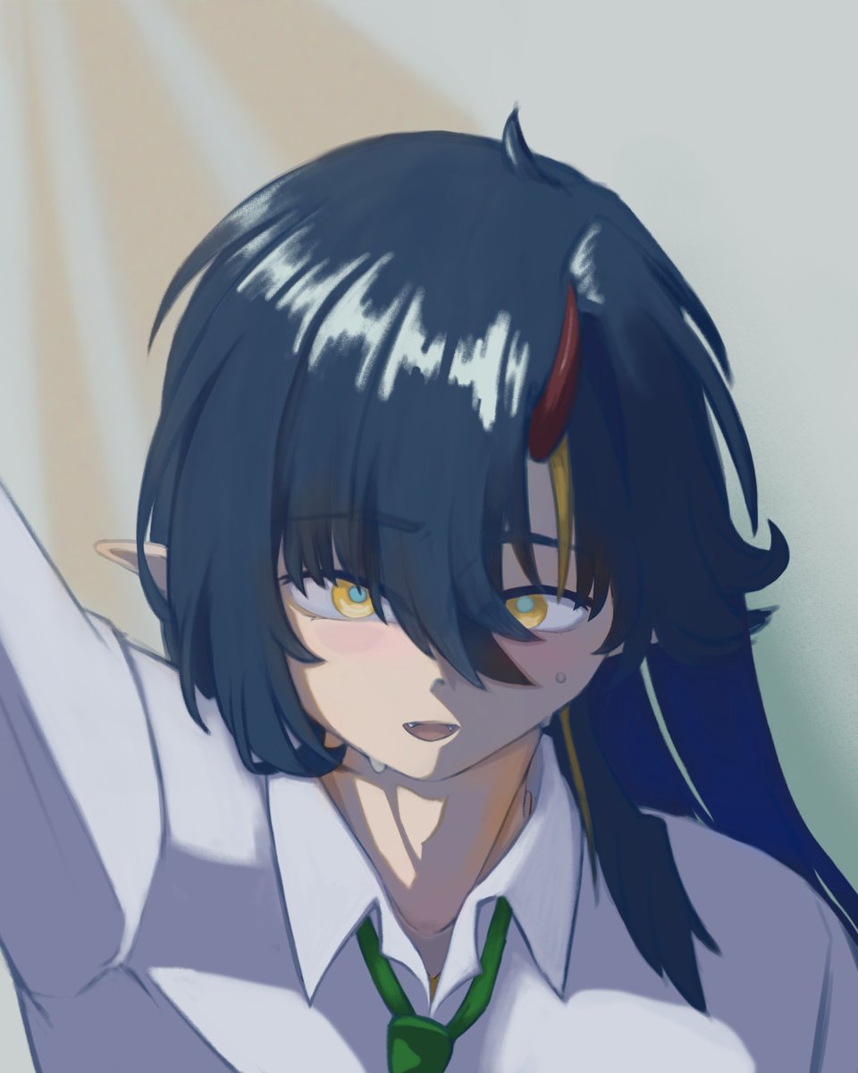 huixing_52's tweet photo. #繪俄史藝術高等學院 #1E魅魔化事件
（圖一短文）
太久沒寫文，感覺怎麼寫怎麼不對
後續發展不出意外就是跑上天台為了防變回原型時旁邊有人結果意外咬傷其他人
不管有沒有意我都會很自責的 https://t.co/fsGn2Q7lrn