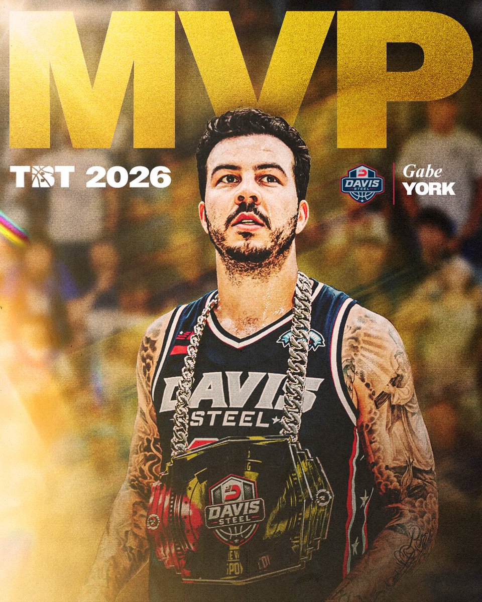thetournament's tweet photo. Gabe York is your TBT 2026 MVP!

⭐🏆What a TBT for Davis Steel’s STAR

Congratulations to a straight up HOOPER👏 https://t.co/9lywc1kiPJ