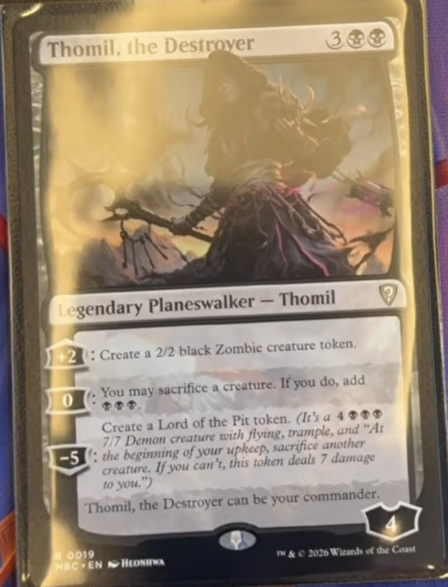 UntapDeck's tweet photo. Since Worzel was in Mystery Booster Commander Edition, I wondered if we would get her nemesis Thomil, and here he is.

Now come on MTG, I dare you - give us Bo Levar at last as well
(눈_눈)

#magicthegathering #mysterybooster https://t.co/vGRS6s6GhM