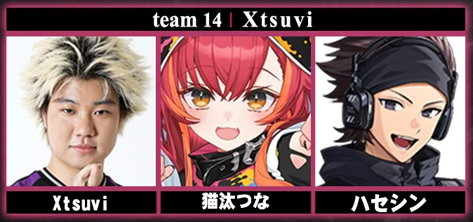 HASESHIN_Rush's tweet photo. 【告知】アリヤさん主催のAPEX大会出場するぞ!!!🥳

📅本番 8/9  午前11時頃～!!!!

これまたスゴいチームメンバーでございます!!!!
世界１位のIGLに全力で合わせて目指すは優勝🥇

【大会メンバー】
・ハセシン
・Xtsuvi
・猫汰つな

最高のメンバーで頑張りますわ!!!!🏆
応援よろしくお願いいたします!!!!

#KurohaInvitational2026