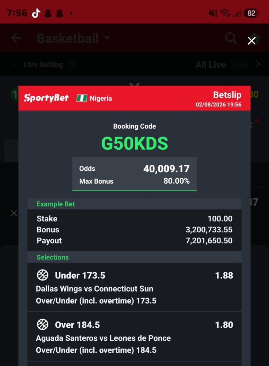 faithdey4youjor's tweet photo. ‼️40K ODDS MIDNIGHT KICK OFF SOON, GRAND AUDIT ON BASKETABALL #SPORTY ‼️

‼️STARTS 12AM MIDNIGHT😊

🥂 40K ODDS - G50KDS
🥂 11K ODDS - UQJUTK
🥂 3.3K ODDS - NK98E3
🥂 643 ODDS - XMPEEN
🥂 100 ODDS - N7MY15

🗣️Join Our Telegram👇
https://t.co/2uRuIVZjzD

🗣️RETWEET FOR OTHERS https://t.co/KbF0xvfdV0