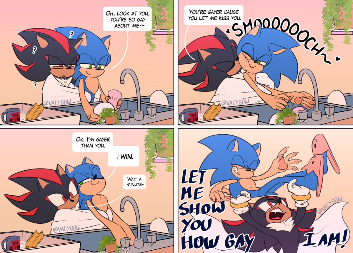 Valygow's tweet photo. Silly idea I had for Pride Month 🏳️‍🌈💖 #Sonadow #Shadonic https://t.co/xgZk7PclRj