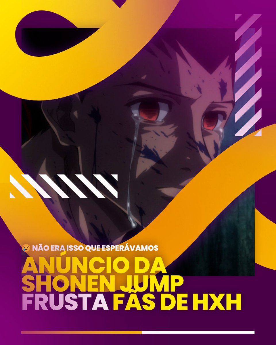 animangabr_'s tweet photo. O "grande anúncio" de Hunter x Hunter não era um novo anime. A revelação da Shonen Jump foi um projeto musical, frustrando parte dos fãs que esperavam uma continuação da adaptação de 2011. 💬 E você, esperava o quê? https://t.co/MGFU0h91v0