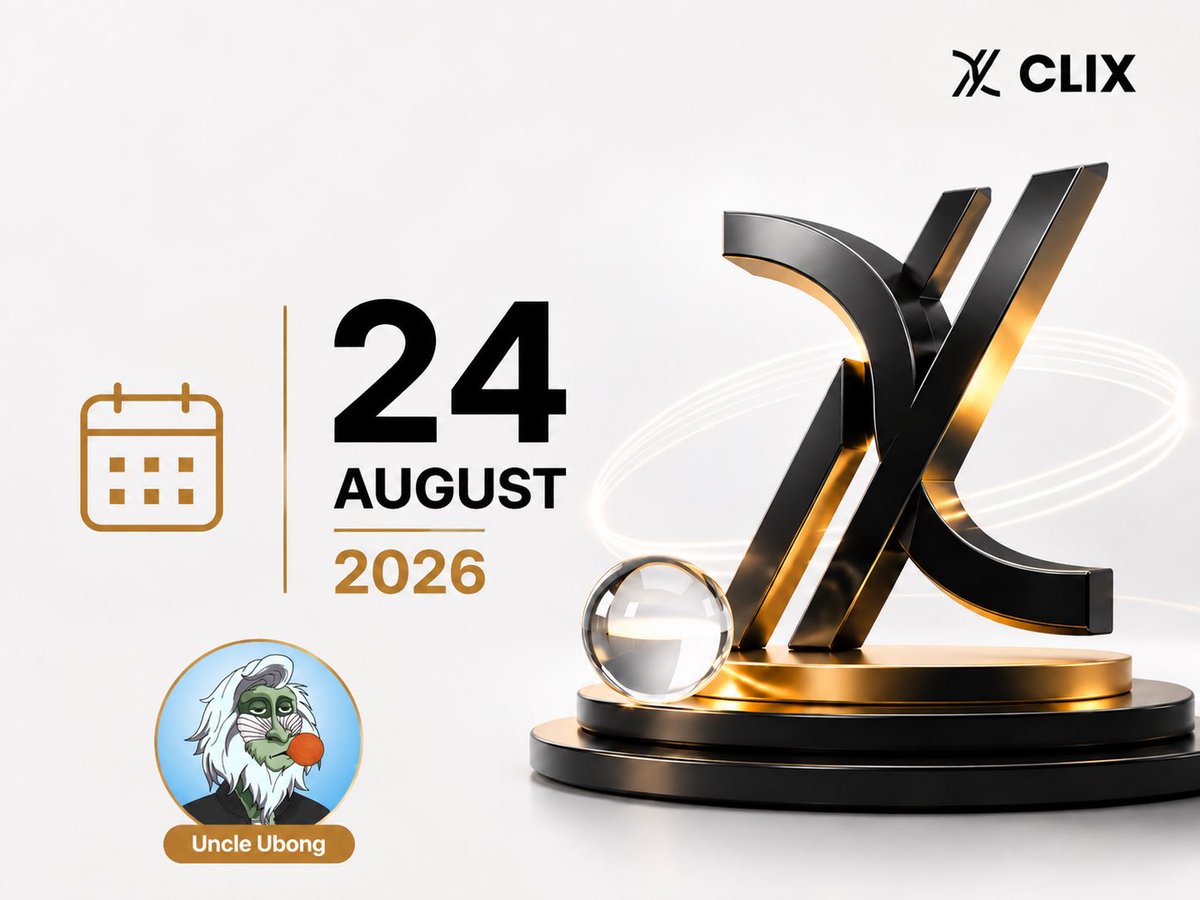 Ubong_007's tweet photo. How’s your weekend going fam?

I noticed that strong launches take the right timing.

To give CLIX the best possible start, team moved the DEX listing to 24 August 2026.

Over the next few weeks, we’re focused on:
• Growing our global community
• Expanding awareness
• Building deeper liquidity
• Welcoming more long-term holders

We’re building for the long run, not rushing to meet a date.

📅 New DEX Listing: 24 August 2026

Enjoy your weekend, and thank you for believing in the CLIX journey. 

The best is still ahead.
