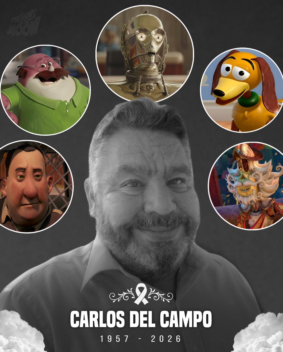 CartoonsOTMoon's tweet photo. Carlos del Campo, la icónica voz de C-3PO y Slinky en latinoamérica, lamentablemente ha fallecido. https://t.co/33yTg9S1iY