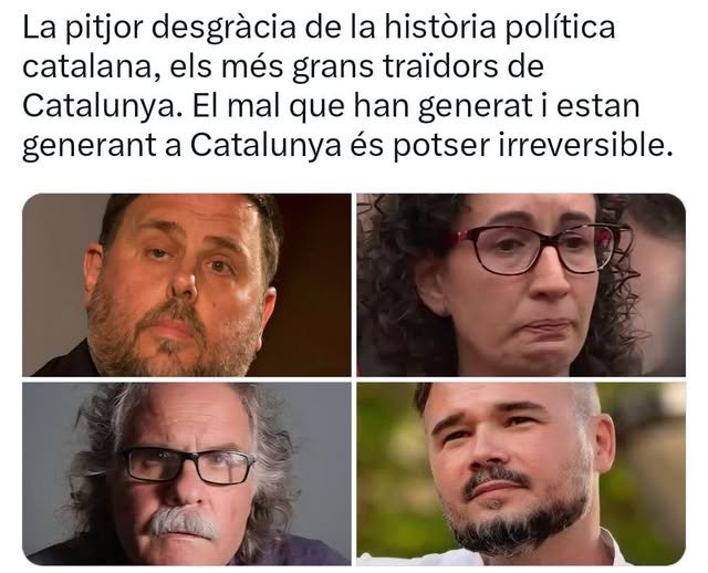 puigfalconer's tweet photo. El mal que estan fent a Catalunya, és irreversible?
Son lo pitjor? https://t.co/lR6p8RxQXN