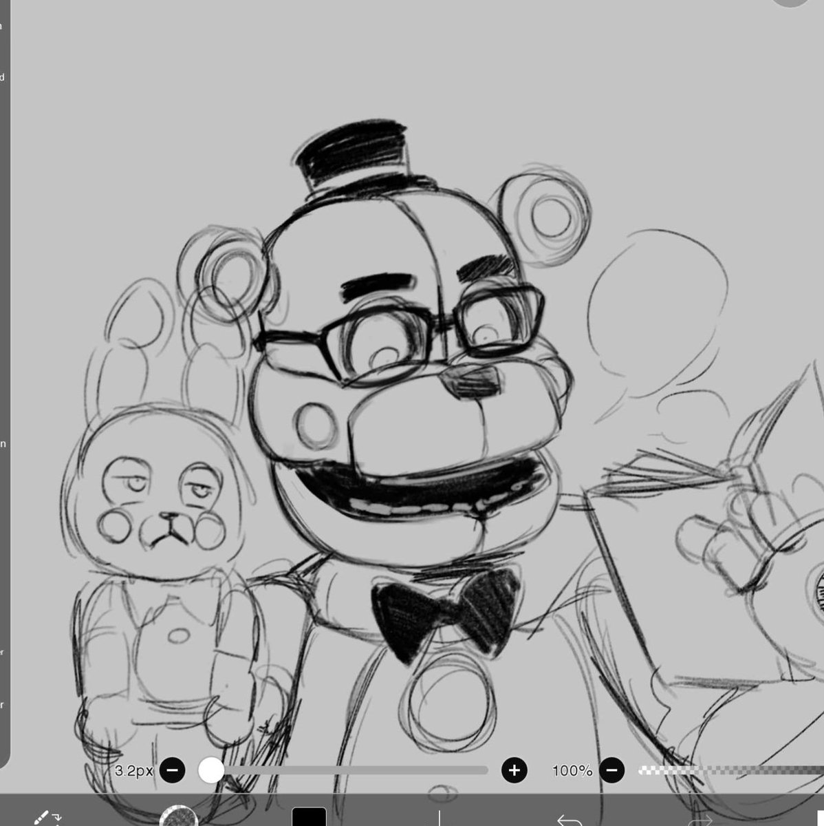 okgmailpipeil's tweet photo. Awhh so cute so cute (bonbon dosen't give a shit tho😭)#funtimefreddy #fnafsl https://t.co/NJTLHxOJzm