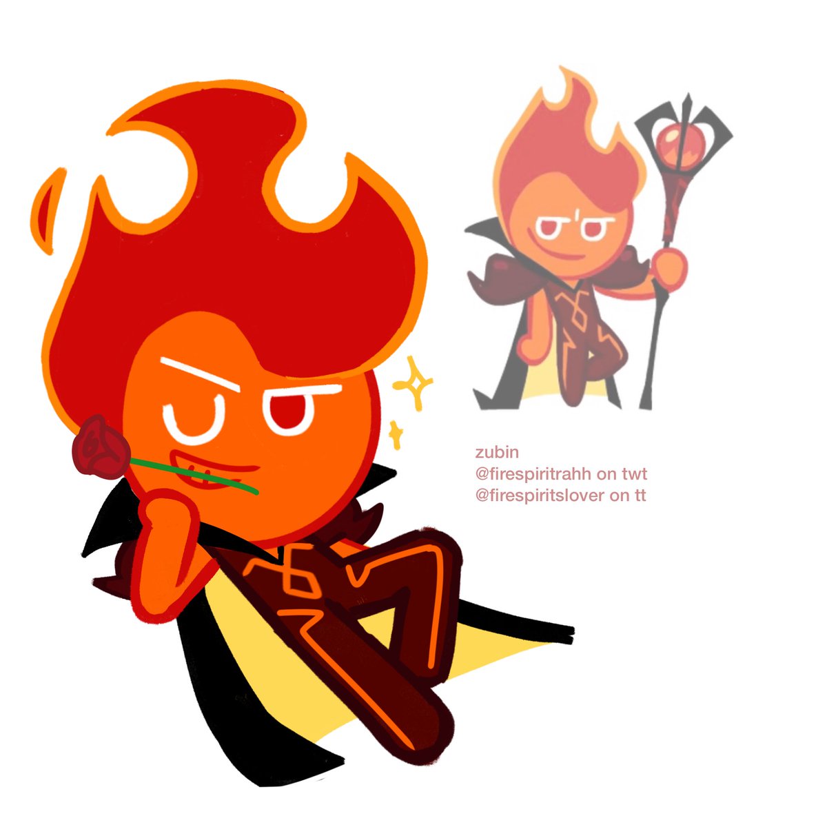🔥◞ zubin ♡s fire spirit cookie! tweet media