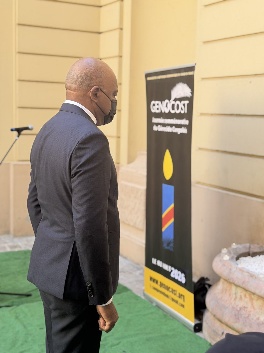 AmbassadeRDCFR's tweet photo. GENOCOST, le 2 août 2026 – Un hommage solennel, organisé par SEM Émile Ngoy Kasongo, a eu lieu à l’ambassade de la RDC en France. Cet hommage a été rendu aux 15 millions de Congolais et Congolaises victimes des graves atrocités commises à l’Est au cours des 30 dernières années. https://t.co/OvymLHbGmE
