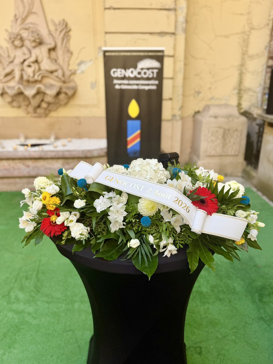 AmbassadeRDCFR's tweet photo. GENOCOST, le 2 août 2026 – Un hommage solennel, organisé par SEM Émile Ngoy Kasongo, a eu lieu à l’ambassade de la RDC en France. Cet hommage a été rendu aux 15 millions de Congolais et Congolaises victimes des graves atrocités commises à l’Est au cours des 30 dernières années. https://t.co/OvymLHbGmE