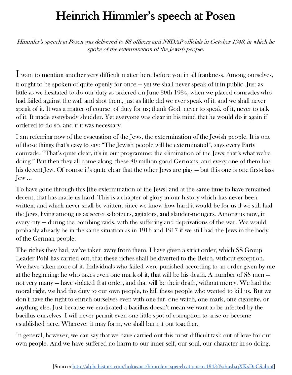WgKobe's tweet photo. To clarify. I am in no way, shape, or form denying the holocaust.

It happened, and there’s documented proof of SS leader Heinrich Himmler admitting to it. 

What I will say however, is that the events are exaggerated to a near unbelievable extent. There has never been any evidence of systematic gassing of concentration camp victims using Zyklon B. 

To the extent that people did perish, the true number is closer to 271,000, about 4.52% of the amount we’re told to believe.
