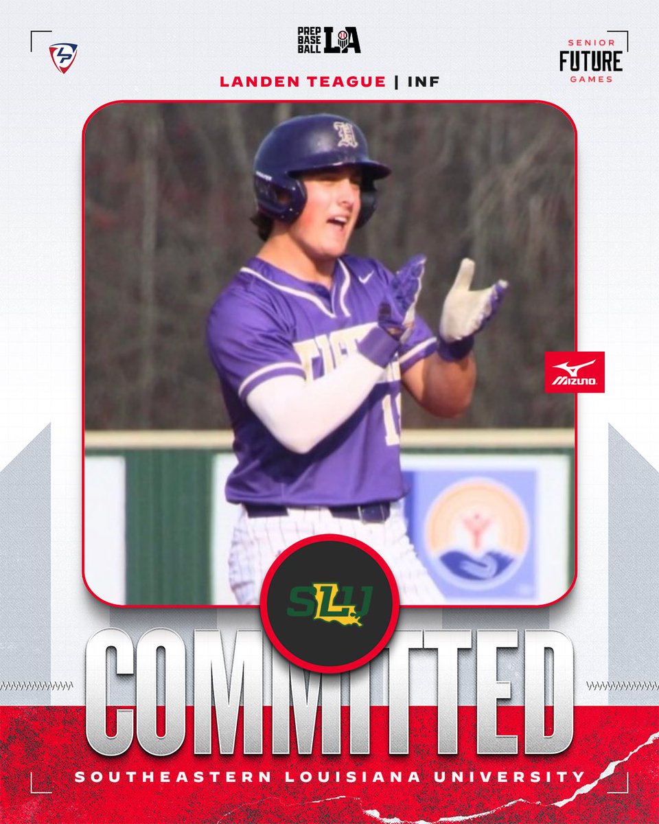 PrepBaseballLA's tweet photo. Congratulations to 2027 Landen Teague (Hahnville HS) on his commitment to Southeastern Louisiana University.

Teague is the 7️⃣th commit from our Senior Future Games team. 

#BeSeen #PBSFG26

👤 https://t.co/jk5UvP3UzY https://t.co/159w6RyPD7