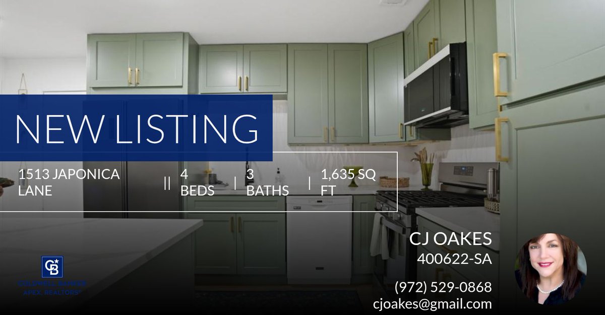 CJOakesRealtor's tweet photo. 📍 New Listing 📍 Take a look at this fantastic new property that just hit the market located at 1513 Japonica Lane in Plano. Reach out here or at (972) 529-0868 for more information!

Listed by Rafaella Smith https://t.co/Dk8yVPebMp https://t.co/uBSzAu1jFM