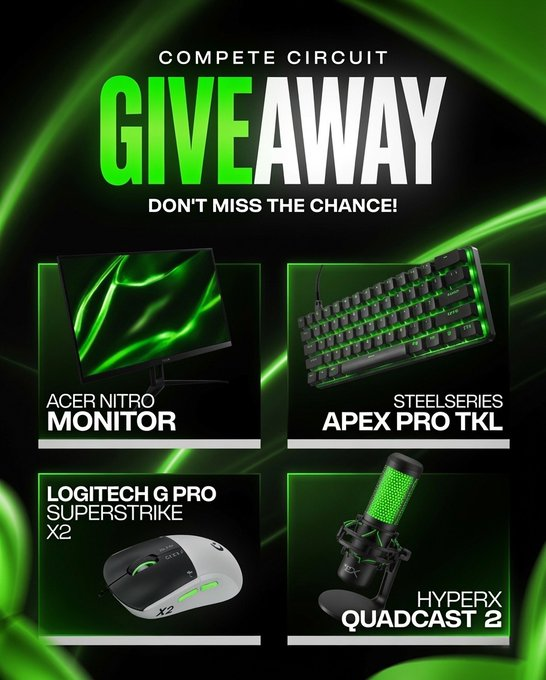 JarrvyEU's tweet photo. We’re giving back to the community with @K1nzyEU 🎉

Four prizes. Two winners.
Now’s your chance to win a Monitor, Keyboard, Mouse, or Microphone! 🔥

To enter:
• Follow @JarrvyEU &amp; @K1nzyEU
• Like &amp; repost this post
• Comment which prize you want to win! https://t.co/cBwRcO0oyj