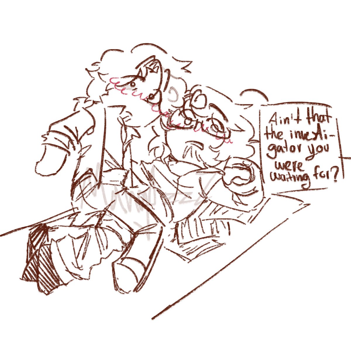 ReallyNot_Yun84's tweet photo. [OC x Canon] stupid ass prosecutor forgets to lock a door #cappuccinocookie https://t.co/cpvBJTlNOL