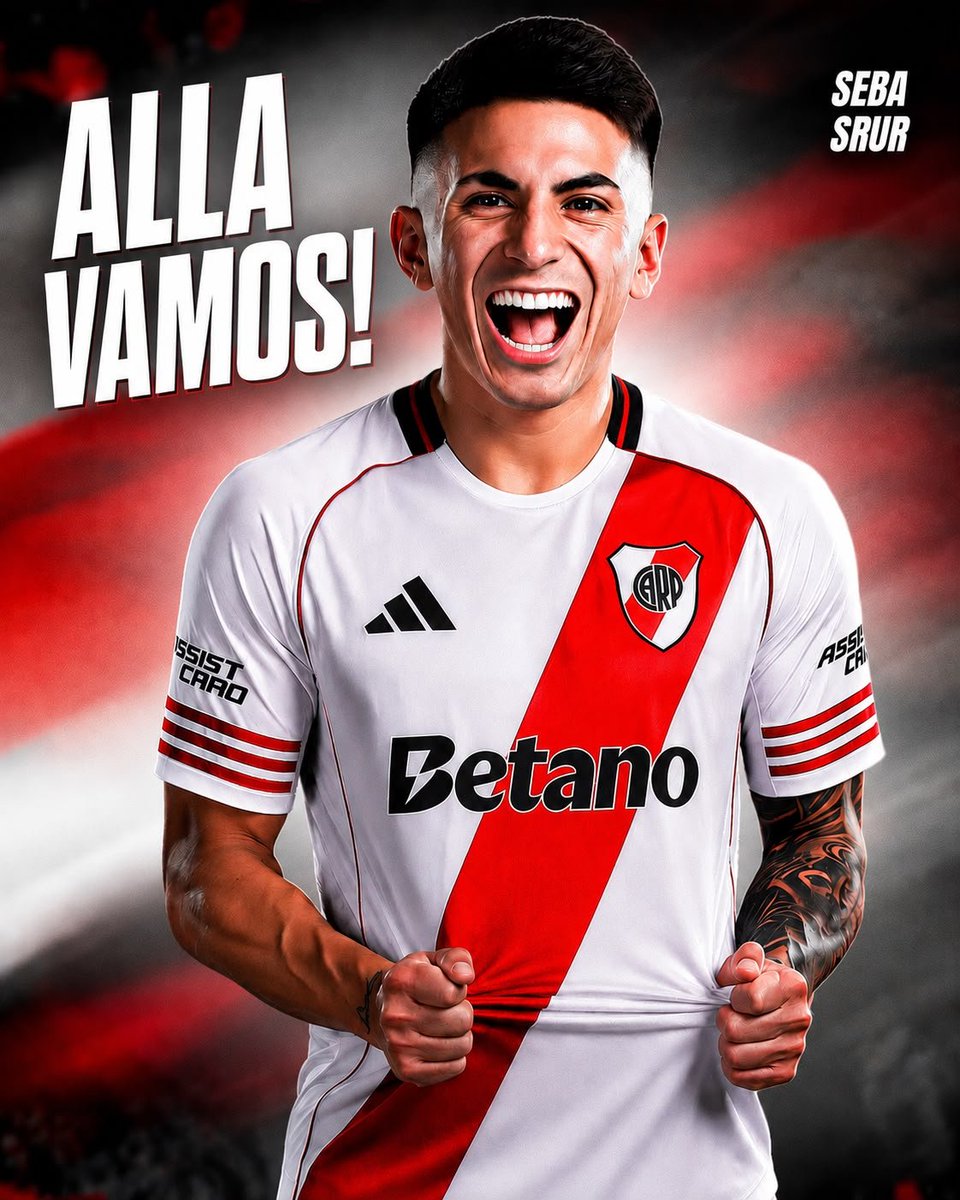 Sebasrur's tweet photo. ALLA VAMOS 

Almada a #River  hecho!!! https://t.co/xqVzBryttp