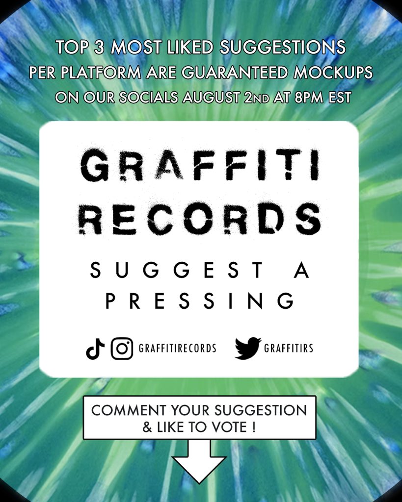 GraffitiRS's tweet photo. ❗️COMMENT YOUR SUGGESTION &amp; LIKE TO VOTE❗️

3 MOST LIKED suggestions per platform will receive mockups, and we’ll select the rest.

* some titles we may not be able to make mockups for https://t.co/uhAe2zCUFV