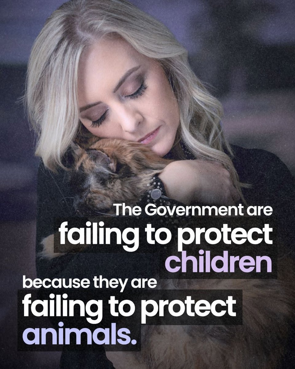animaljusticeAU's tweet photo. GOVT IS FAILING CHILDREN AND ANIMALS 

Emma Hurst MP explains:

"We are missing cases of extreme child abuse because of the push to keep animal protection laws weak. Hear me out.

Abusers are often the same people. People who harm animals often also harm people. We know the link exists. So if we keep enforcement and protection of animals weak, we make it harder to identify and ensure early intervention when child abuse is also occurring.

To give an example, recently in Parliament we had a heated debate. The Coalition and others argued that evidence of animal abuse - no matter how extreme - should not be able to go to the police for investigation if it was filmed undercover. This would apply to crimes such as animal s*xual abuse.

By preventing police from acting on evidence of animal abuse, these laws could also allow serious child abuse to remain hidden. Where the same perpetrator is harming both animals and children, covering up one form of abuse may prevent the investigation that would uncover the other, leaving both victims at risk of further abuse.

I was very unpopular for pointing this out - but it is true.

Of course, animals should be protected as victims in their own right, but political parties that do the bidding of industries that want to cover up animal abuse need to understand that by doing so they are unintentionally helping cover up child abuse.

This is just another reason animal abuse is a high-level crime."

Sign our petition for an Independent Office of Animal Protection so these issues can be addressed without the influence of powerful lobby groups -
https://t.co/4rufjlffbu

#NSWPol #AusPol #Animals #ChildProtection #AnimalRights #AnimalWelfare #AusPol2026 #AusPol #Vote1AJP #AusPol2027 #Wildlife #AnimalJusticeParty #Politics
