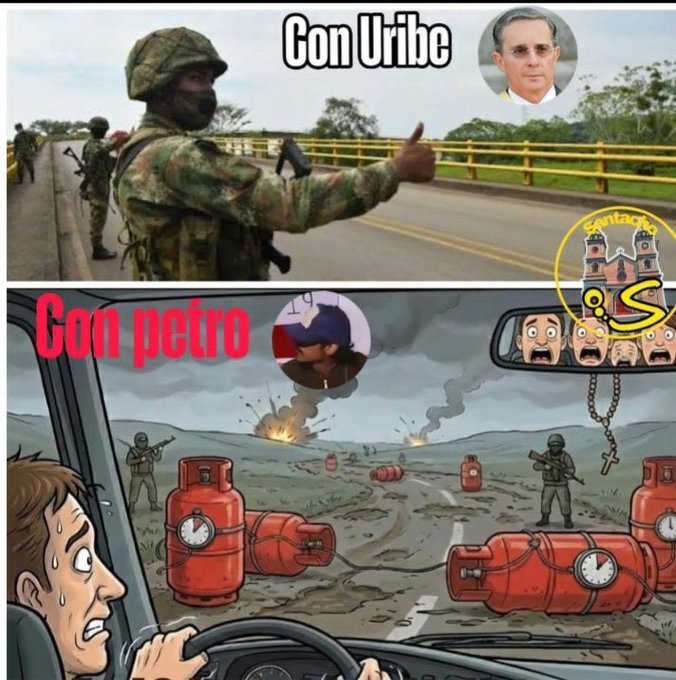 luque_silvestre's tweet photo. @alejoocampog @Yesid_Sandoval_ Más bien ese es el resultado de envalentonar criminales de las FARC y el ELN, como lo hizo el otro criminal @petrogustavo. Los guerrilleros están desatados atacando a todo lo que se mueva, así sean sus cómplices, con el inepto de Petro retrocedimos a voluntad 25 años en seguridad https://t.co/3zLDfzmU1O
