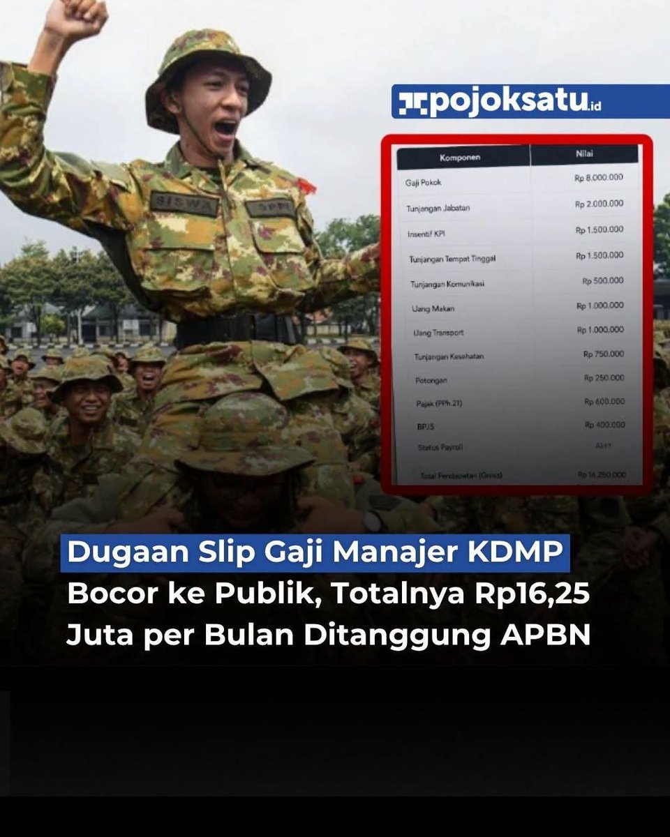 ruttaff0609's tweet photo. Gaji MBG mah lewat. Yang penting kalian nurut aja gitu pasti ya lumayan cairnya...wkwkwk https://t.co/9RfBb72YmJ