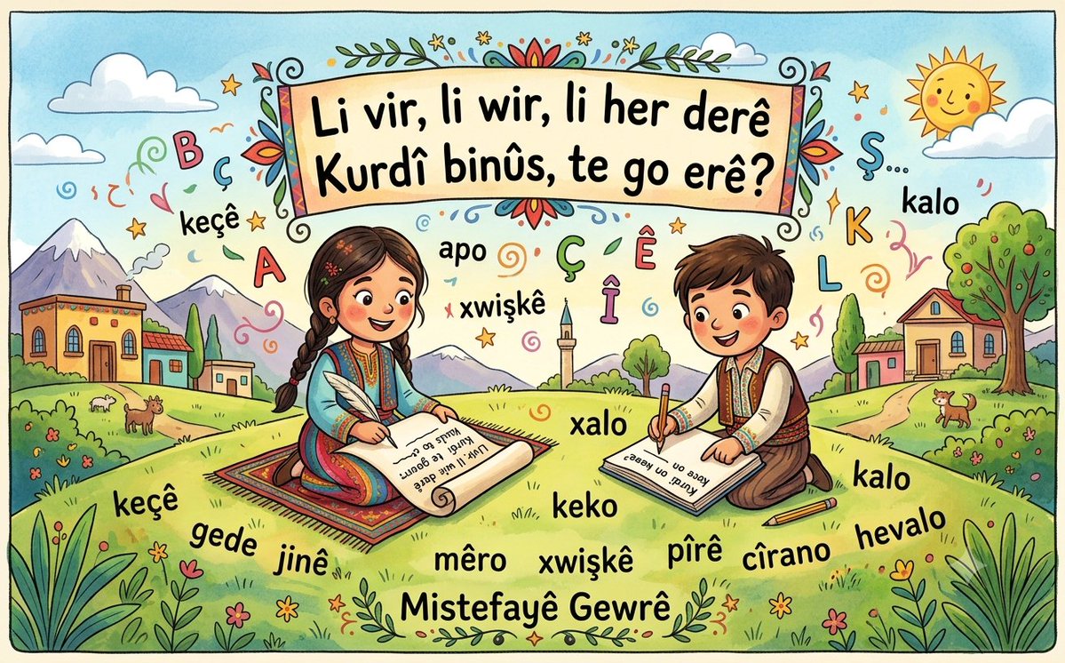 ZimaneZarokan's tweet photo. Li vir, li wir, li her derê
Kurdî binûs, te go erê? https://t.co/yqb0FwJCPb