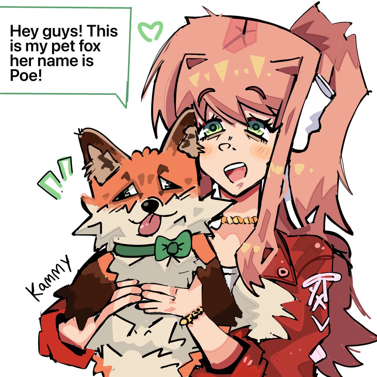 AlkhailiDi31812's tweet photo. Monika has a pet fox ! 🥹

Her name is Poe
#ddlc #monika
(I drew this since I discovered Monika favorite animal is a fox so I gave her a pet fox) https://t.co/7H7SRDH3Qm