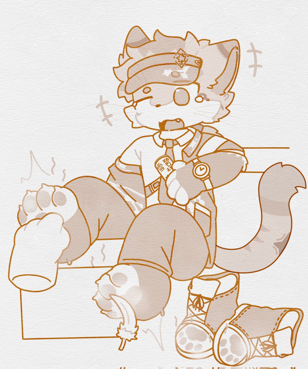 chengRui328135's tweet photo. *脱掉鞋子��热
“诶…！刚跑完步的爪子很敏感的！”
＃爪控 ＃furry ＃tickle ＃脚爪 ＃挠痒 ＃福瑞 ＃kemono ＃ケモノ ＃足爪 ＃肉球 ＃くすぐる https://t.co/GmtkbJgNIj