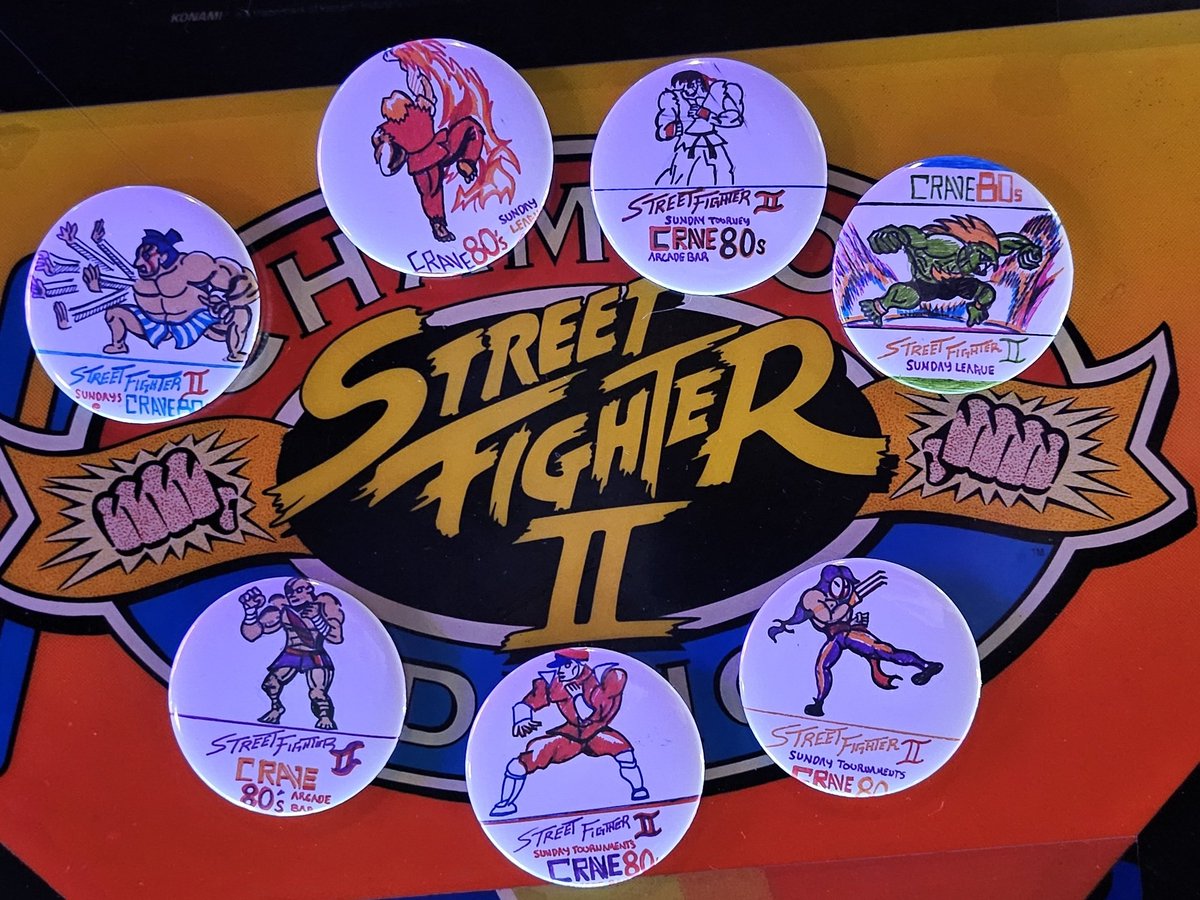 hypertane's tweet photo. bunch of pins i drew for smash bros , street fighter, marvel vs capcom tournaments https://t.co/IcPpdJEvRx