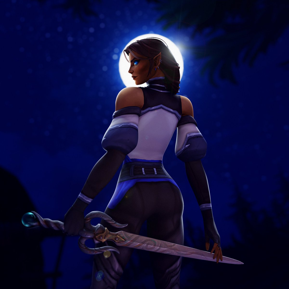 FortunesArt's tweet photo. Moonlit troublemaker https://t.co/faDcV8H57P