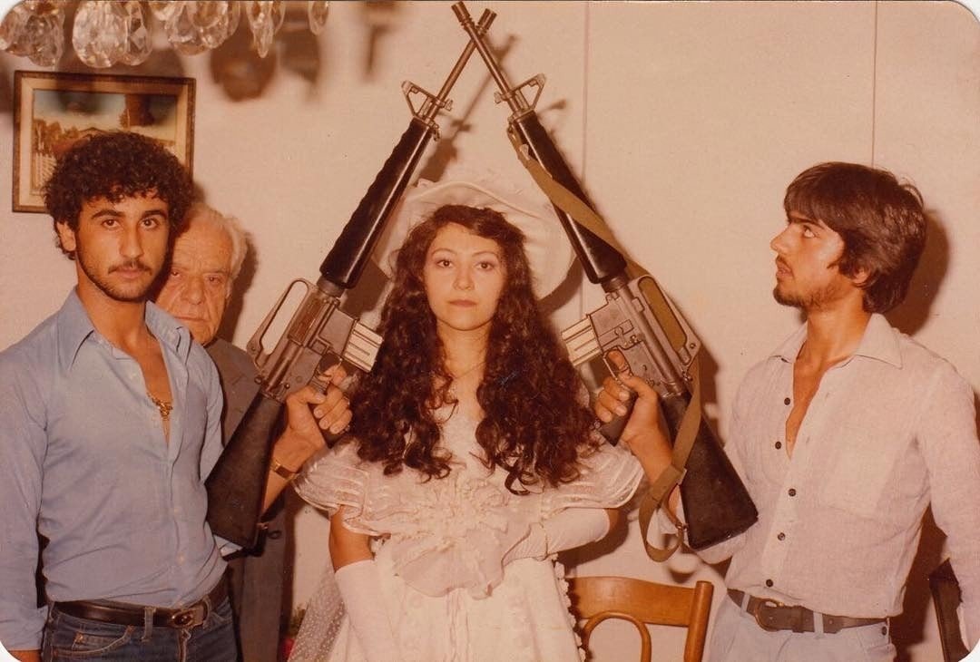wana_visualss's tweet photo. 🇱🇧 Lebanese Maronite Christian brothers on their sisters' wedding day during the Civil War, Beirut, 1986. https://t.co/nhFOx555LC