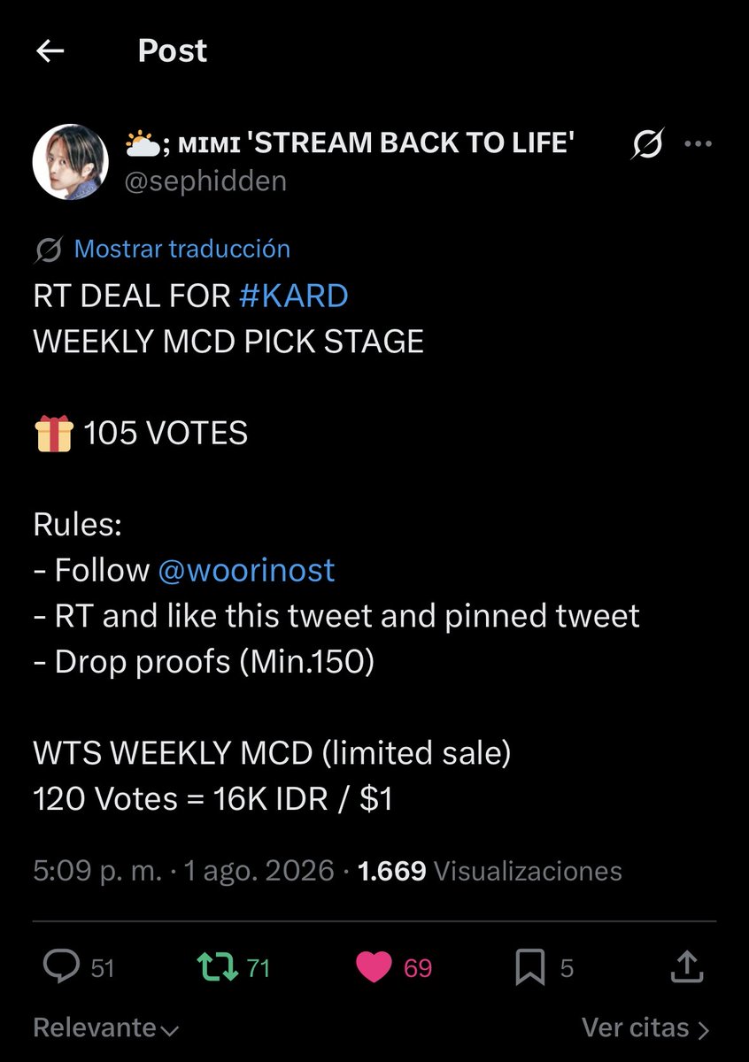 SweetMelody_LJB's tweet photo. @sephidden @woorinost For #Kard https://t.co/3RRhsIwDsj