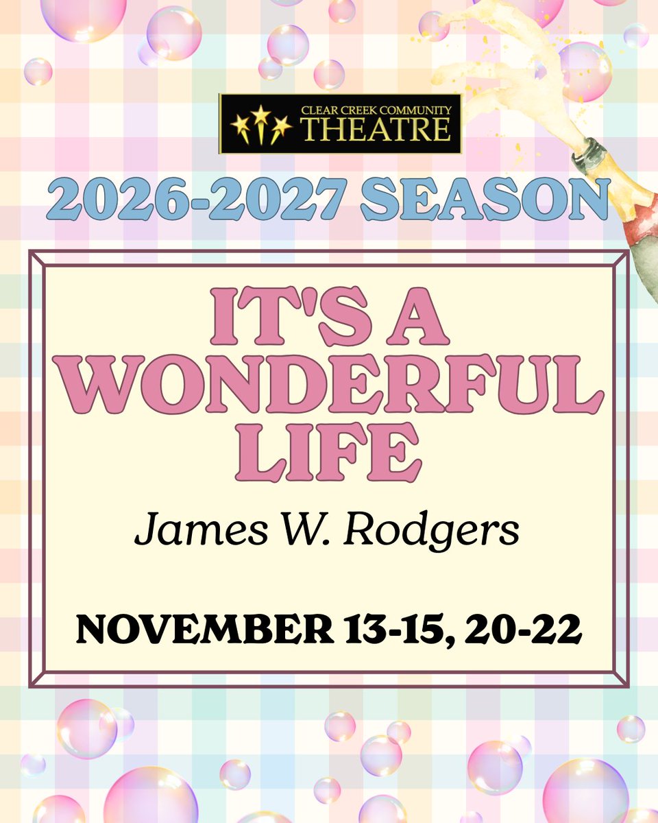 CCCT's tweet photo. In case you missed all the fun announcements at our 2026 Season Launch Party last week, here's the full rundown of the main season shows for 2026-27! (There's going to be a few smaller special events spread throughout as well so stay tuned!)

#CommunityTheatre #ComingSoon https://t.co/6yf5ea4u2E