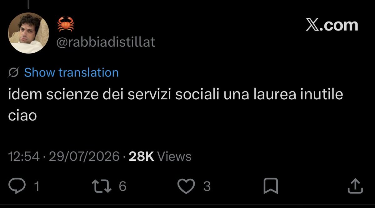 pr0fiter0le's tweet photo. Ma io quest’altra minchiata mica l���avevo letta porco dio ma vi rendete conto quando parlate cosa dite ma a voi devono mettervi in struttura con i miei pazienti ma voi non ce la fate come cazzo può occuparsi di tutela su minori affidi e adozioni una persona con diploma https://t.co/iXxnNvzBVL