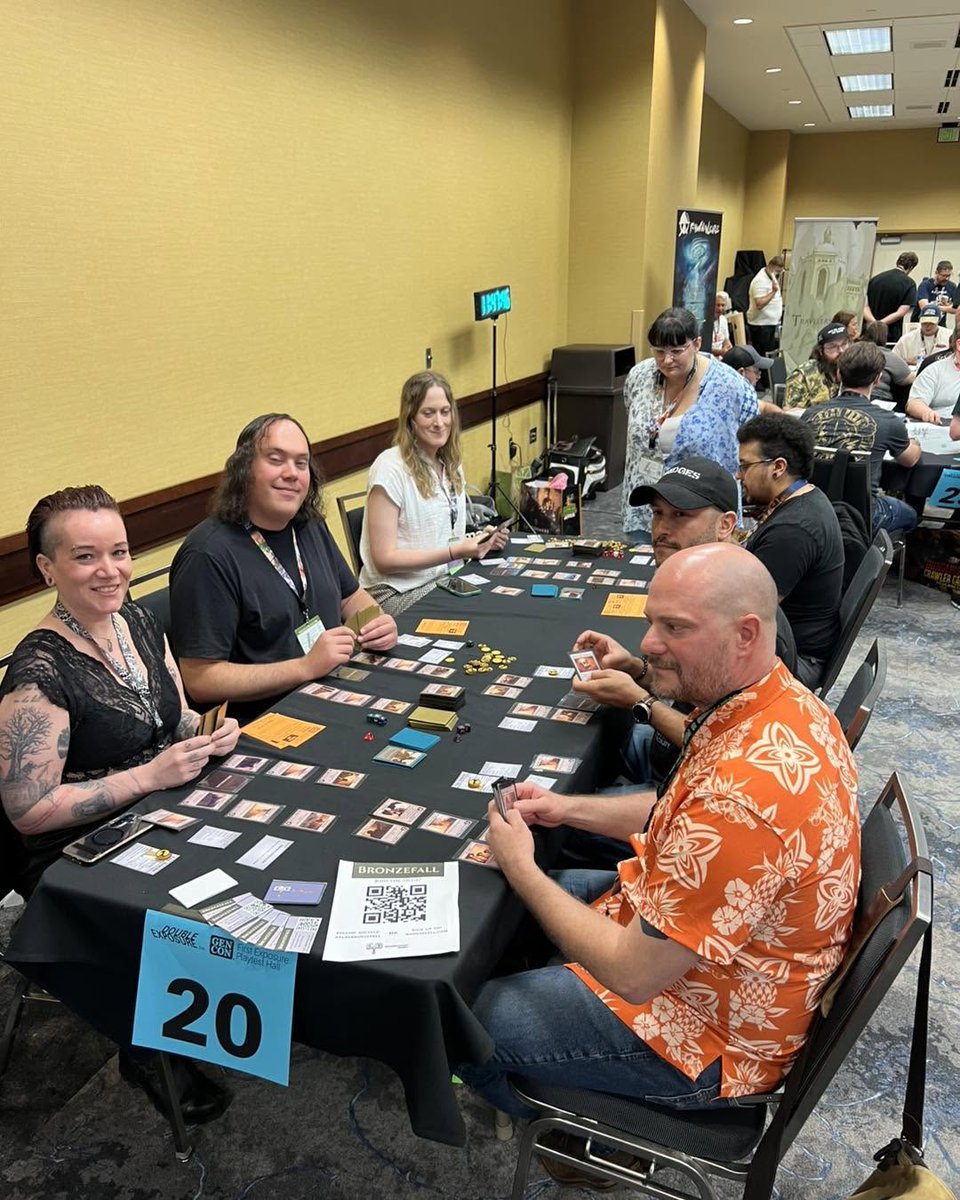 playbronzefall's tweet photo. We're back from Gen Con! Thank you to everyone who sat down and gave our game a chance, you all were awesome!

#gencon #bronzefall #cardgame #boardgame https://t.co/MmUzndlAWd