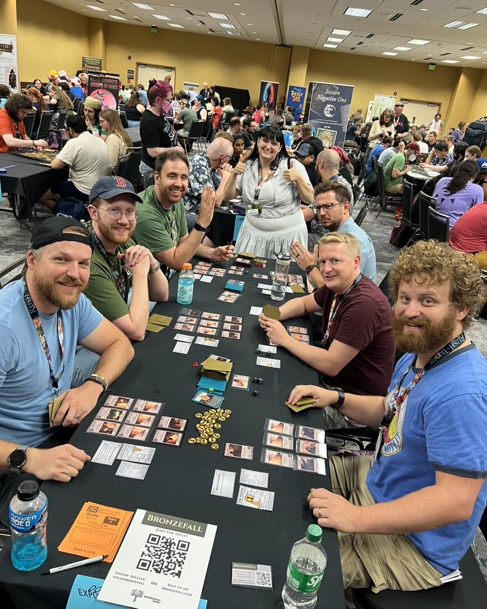 playbronzefall's tweet photo. We're back from Gen Con! Thank you to everyone who sat down and gave our game a chance, you all were awesome!

#gencon #bronzefall #cardgame #boardgame https://t.co/MmUzndlAWd