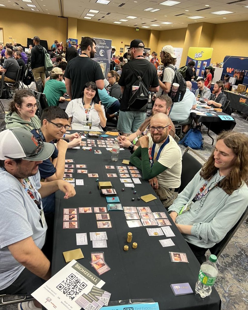 playbronzefall's tweet photo. We're back from Gen Con! Thank you to everyone who sat down and gave our game a chance, you all were awesome!

#gencon #bronzefall #cardgame #boardgame https://t.co/MmUzndlAWd