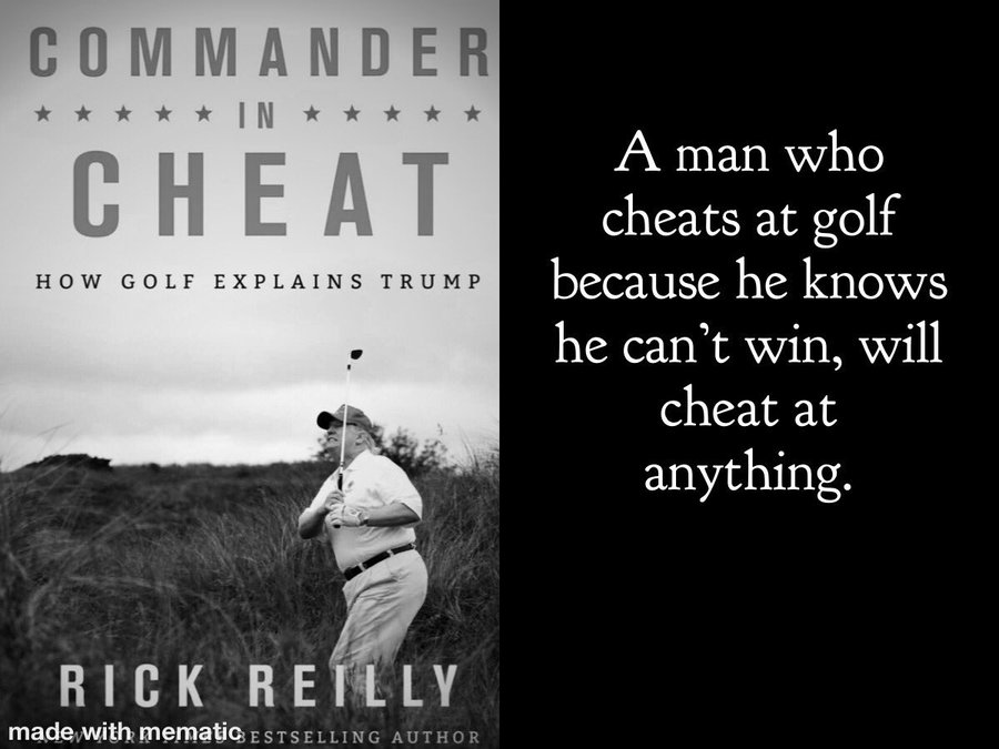 TruthJustis4USA's tweet photo. @GuntherEagleman To call you Trump's cuck is an insult the the rest of the Trump cucks.

Trump kicks the ball so much the caddies call him Pele. He known to reserve the course for himself so that he can say that no one beat him and then award himself a club championship that no one knew about. https://t.co/qA1PvQcdoj