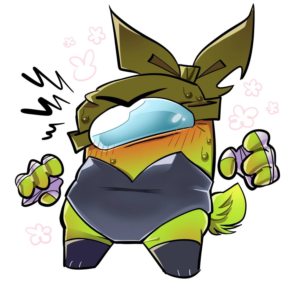 Kvasutka's tweet photo. Idk 
I've always felt awkward drawing this kind of stuff, but yeah, bunny day blah blah blah

Vote for Blue wait what who said that 

#amongus #blime https://t.co/ziMVL89i8T