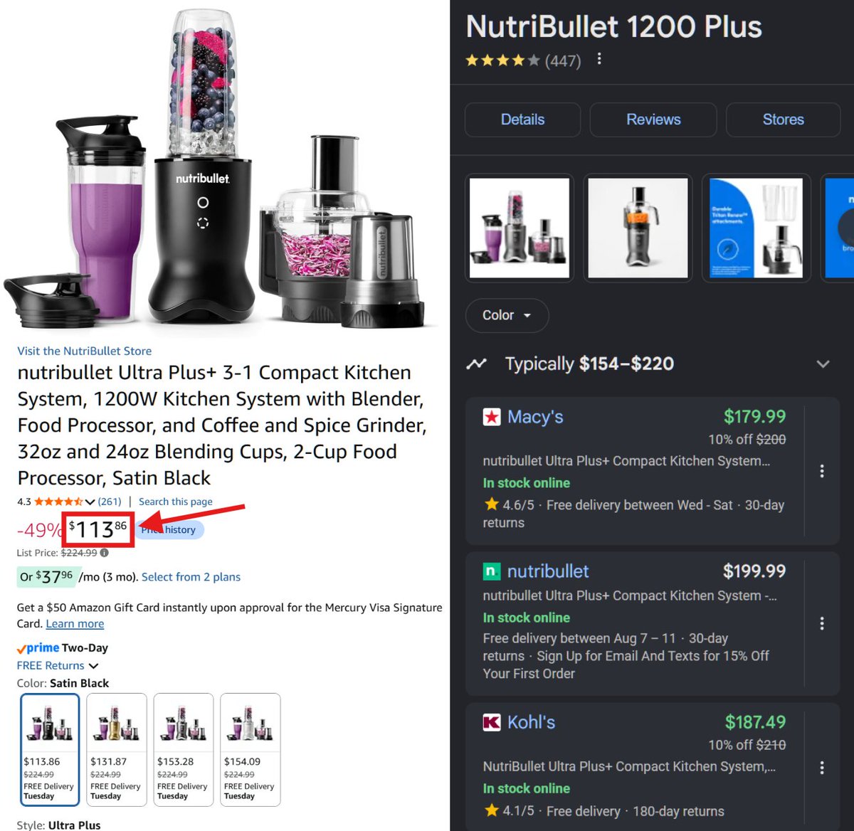 glitchaddicts's tweet photo. ALL TIME LOW FOR NUTRIBULLET ULTRA+ BLENDER SET

$200 Blender set is now down to $113 on Amazon

This is cheaper than any other retail store even eBay

https://t.co/kCZKhO5Zdv #ad

Price may not last long https://t.co/hPz3x7y1Bb