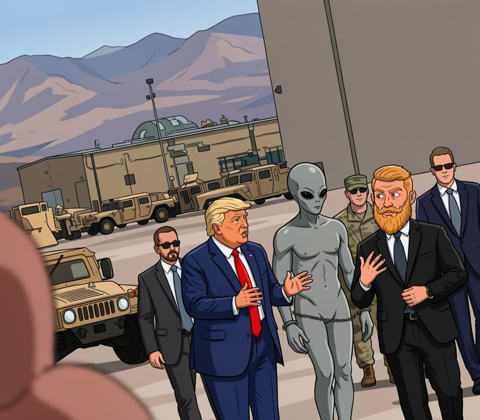 THElibell's tweet photo. Trump: “Tell me the biggest secret you have”
Alien: “You won’t believe what’s coming on August 3rd”
@nogaybrother just smiled. https://t.co/n1qtvSRnvf