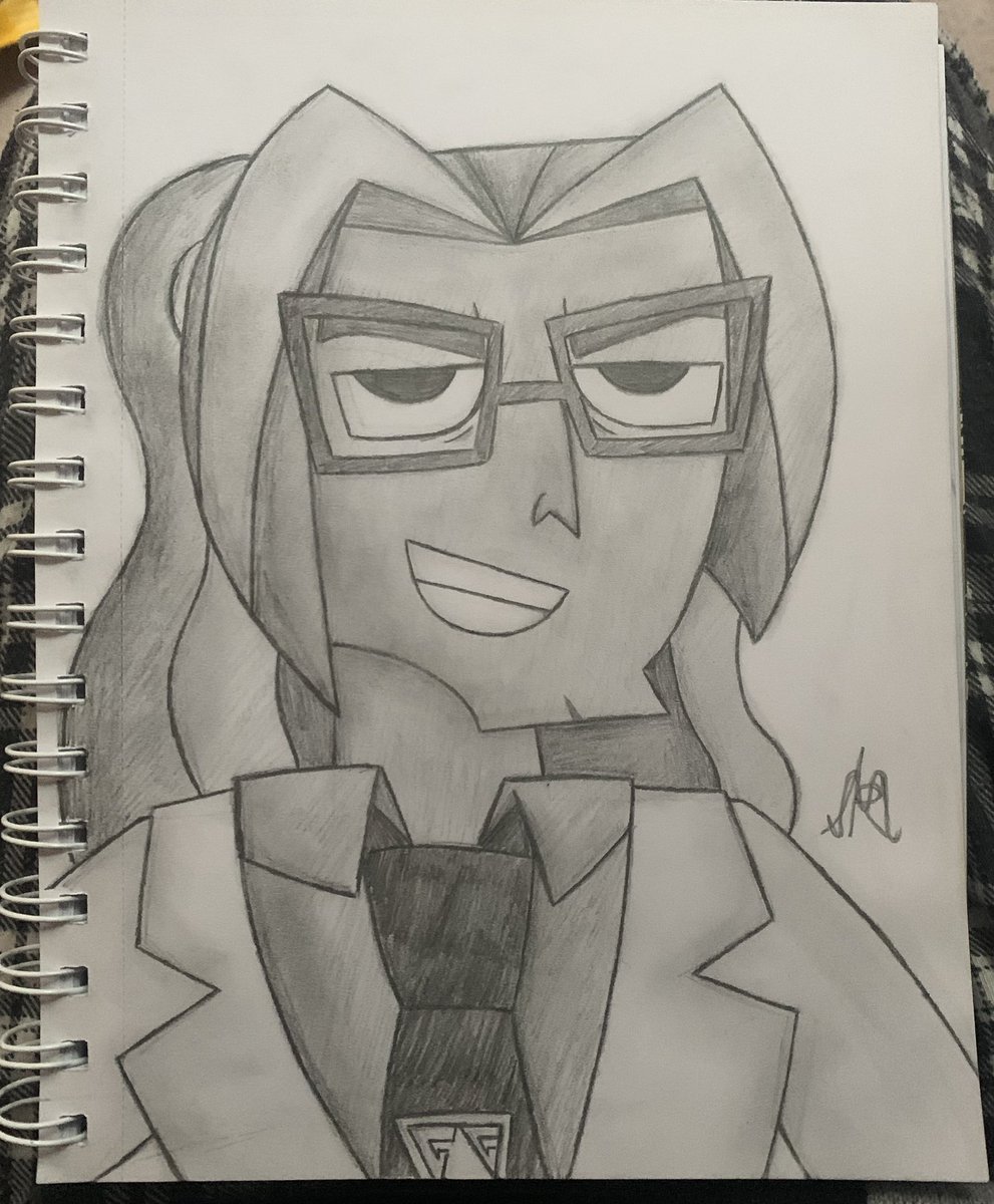 __st0las__'s tweet photo. hey everyone! i tend to post my digital art on here but i did this drawing of alec today!! he's dressed as gideon from scott pilgrim if anyone knows that, i thought it would be interesting to show a different medium on my account :) #dctwt
#scottpilgrim #disventurecamp #alecdctwt https://t.co/YNrqJqEolF