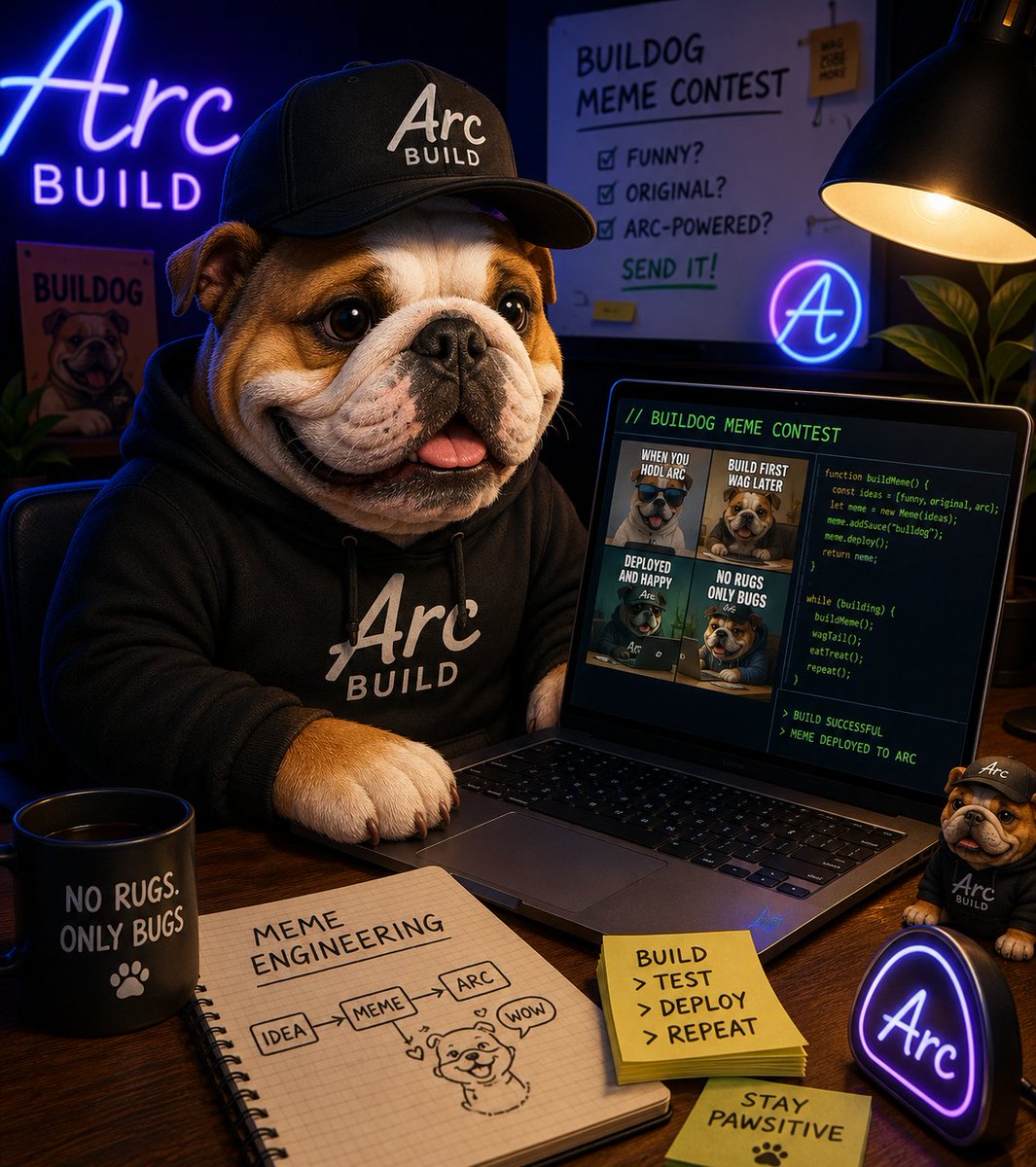NullWalletX's tweet photo. Builders donβt sleepβ¦ they meme π»πΎ
Just cooked this one for the $BUILDOG contest!
No rugs. Only bugs.
Build > Test > Deploy > Repeat π₯
$BUILDOG
#FunWithBuildog
Let the builders cook β https://t.co/91Aktaq6XO