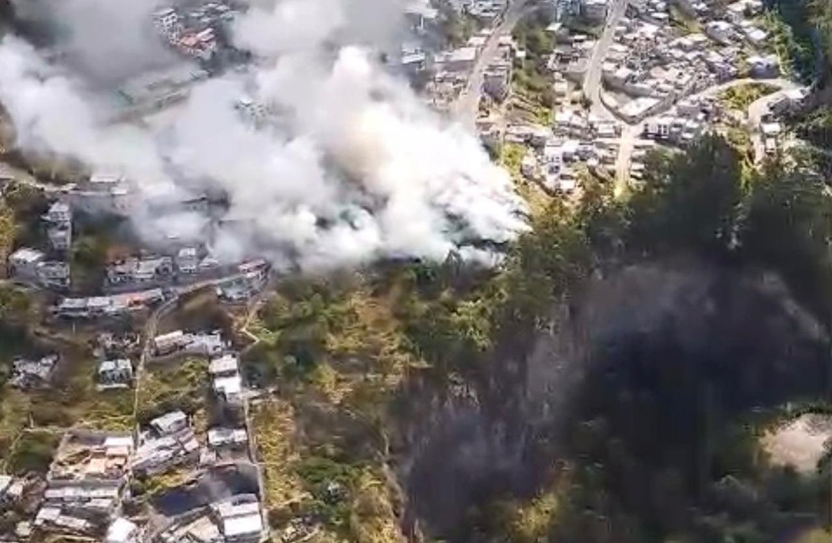 BomberosQuito's tweet photo. 🔥🌲 #Ahora | Atendemos una emergencia por una quema en el sector La Libertad.

🚒 Nuestro equipo se encuentra en el sitio realizando labores de control del fuego. 

#NoticiaEnDesarrollo https://t.co/ahQ0joTQ3a