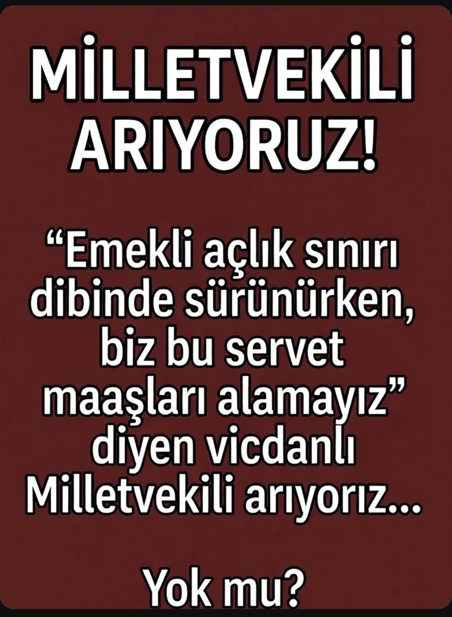 SepilSen's tweet photo. Yüce mecliste 
emekinin vekilli yok mu⁉️
@TBMMresmi
@TBMMGenelKurulu
@Akparti
@MHP_Bilgi
@MhpTbmmGrubu
@herkesicinCHP
@iyiparti
@YeniYolTBMM
@SaadetPartisi
@devapartisi
@rprefahpartisi
@tipgenelmerkez

#OyalamaTersTeper https://t.co/2NGDKYff6G