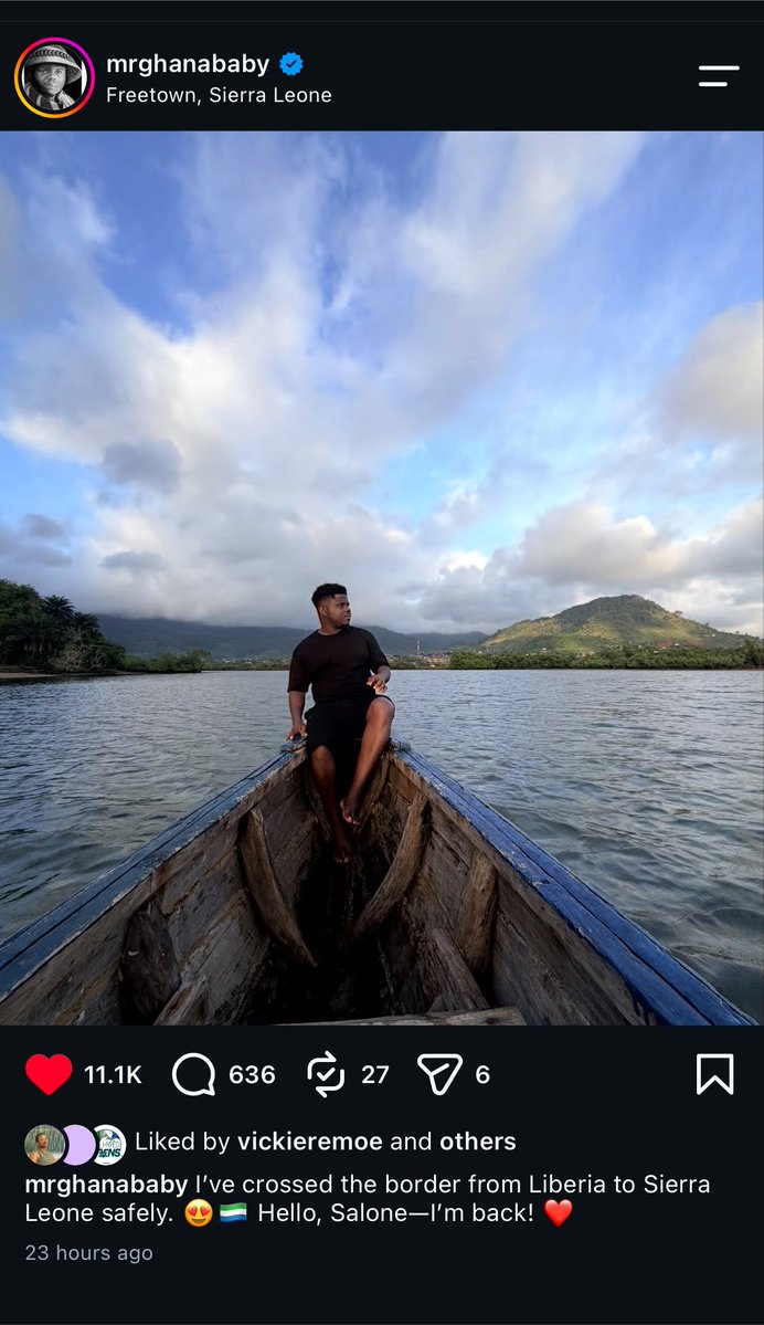 ChernorMomoh01's tweet photo. Dear @wode_maya,  
I’m Chernor Momoh, a digital creator in Sierra Leone highly inspired by you. Your videos inspire me to start a YouTube channel and I want to take it to another level. I’d be grateful to meet you before you leave this beautiful motherland🇸🇱. 

Tag him🥹🙏 https://t.co/EgdfwT1vk4